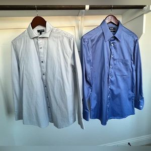 2 Murano mens dress shirt size medium